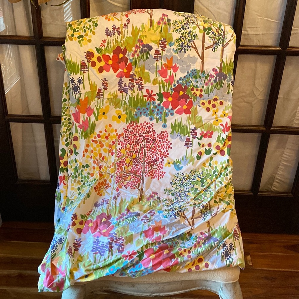 Pottery Barn Colorful Floral Duvet Cover